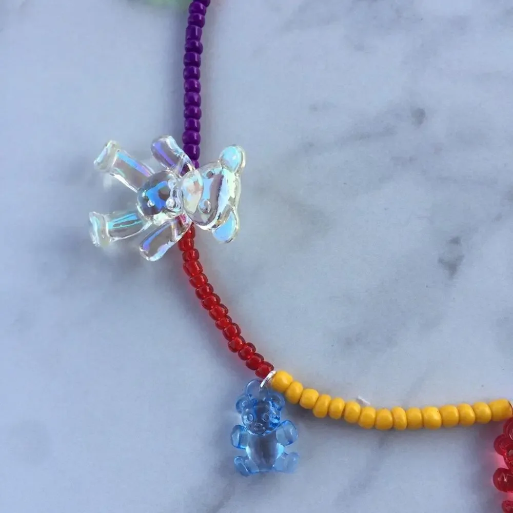 Handmade Kandi Gummy Bear Beaded Necklace - Picture 5 of 11